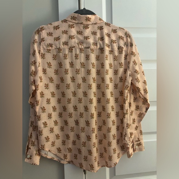 Spartina 449 Pink and Orange Floral Lois Button-Down Top - Picture 4 of 4